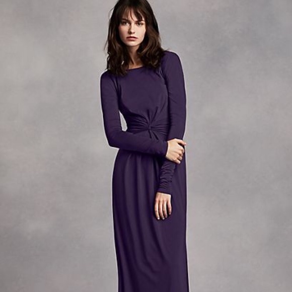 Vera Wang Long Sleeve Formal Dress